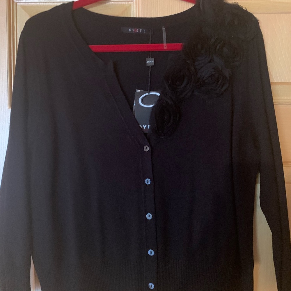 Black cardigan
